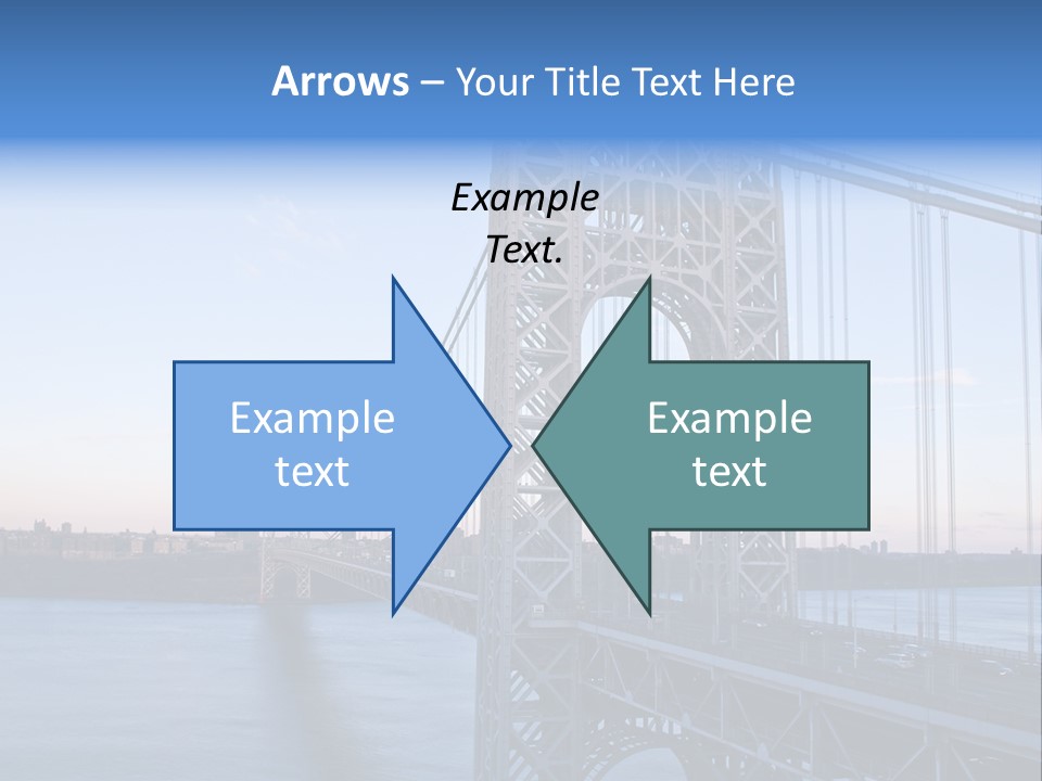 A Bridge Over Water With A City In The Background PowerPoint Template