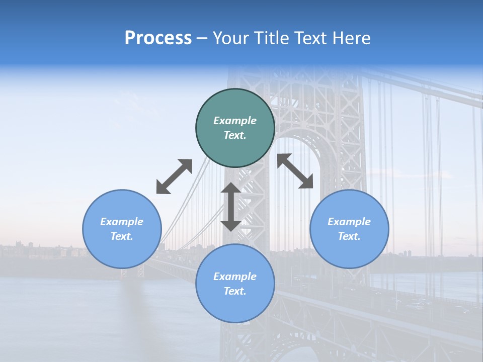 A Bridge Over Water With A City In The Background PowerPoint Template