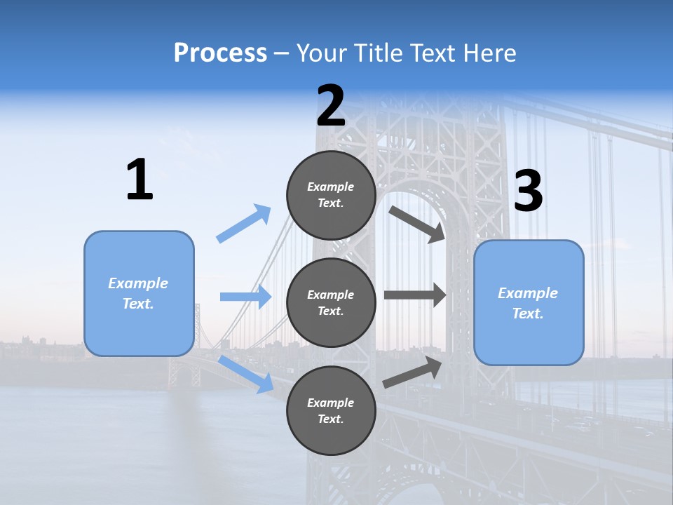 A Bridge Over Water With A City In The Background PowerPoint Template