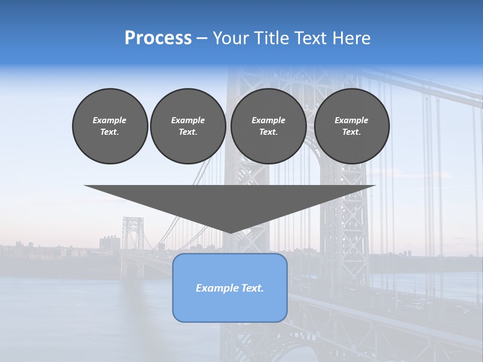 A Bridge Over Water With A City In The Background PowerPoint Template
