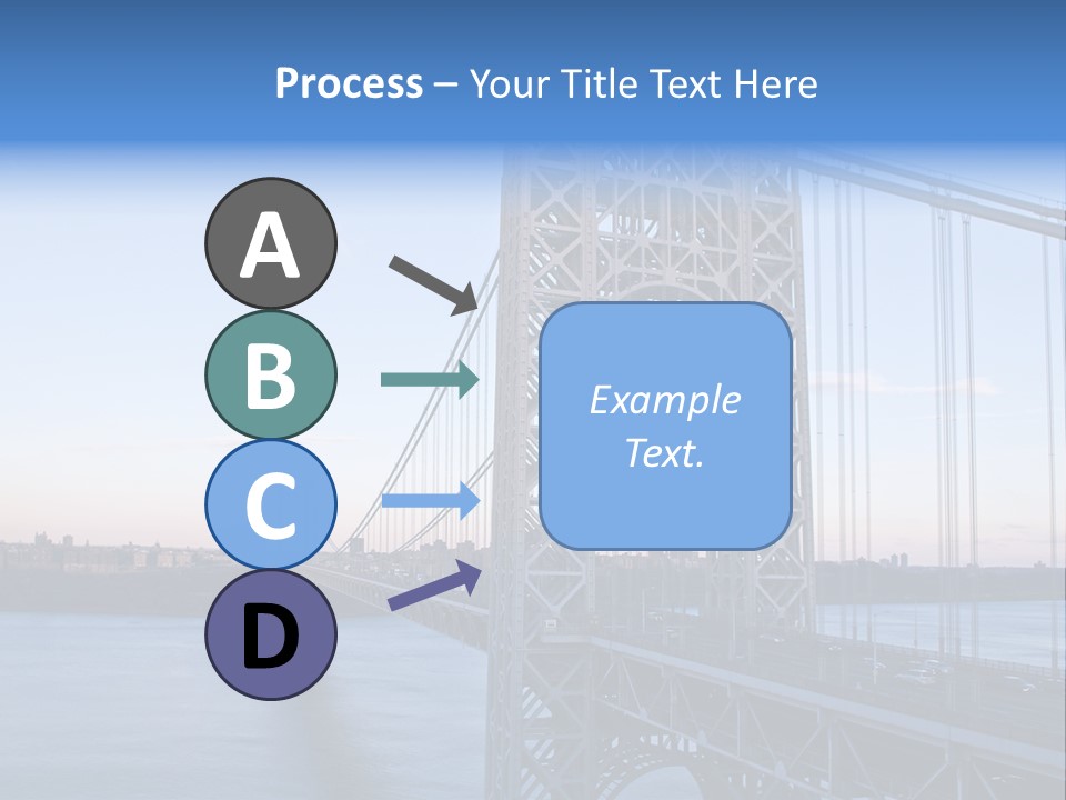 A Bridge Over Water With A City In The Background PowerPoint Template