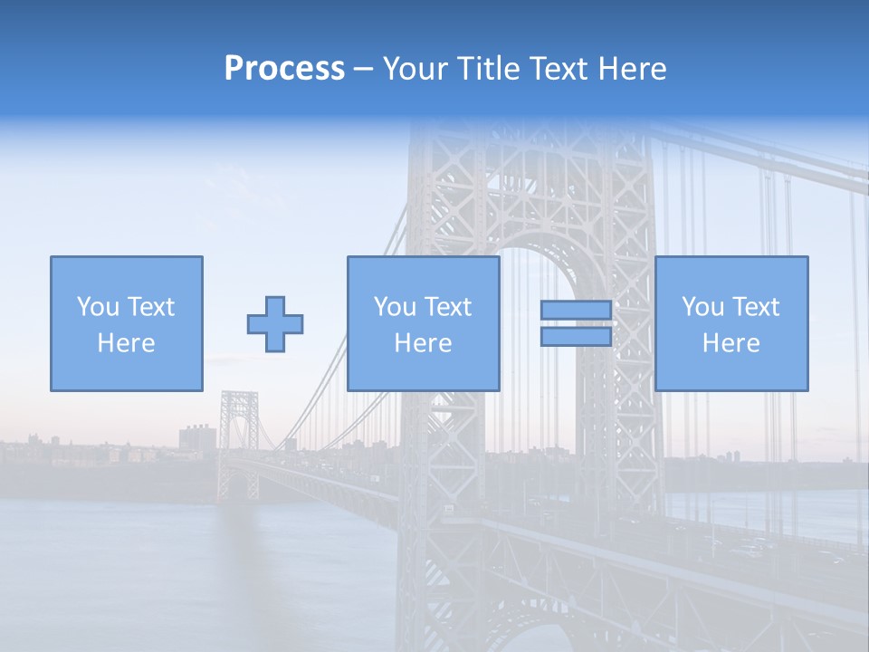 A Bridge Over Water With A City In The Background PowerPoint Template
