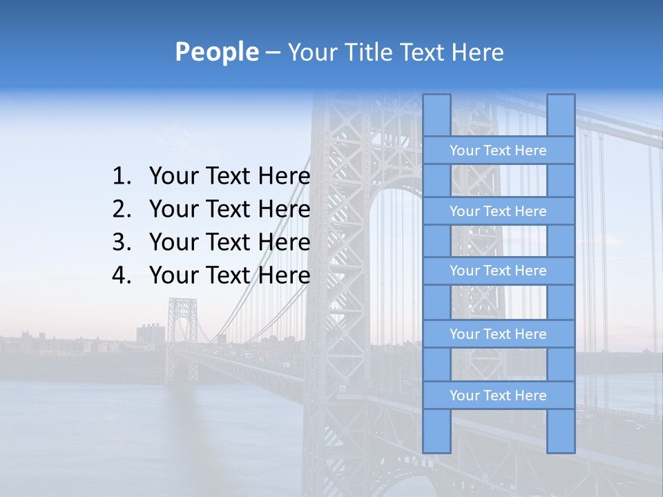 A Bridge Over Water With A City In The Background PowerPoint Template