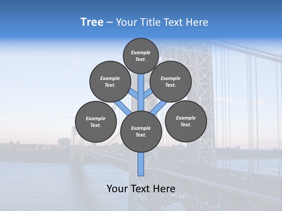 A Bridge Over Water With A City In The Background PowerPoint Template