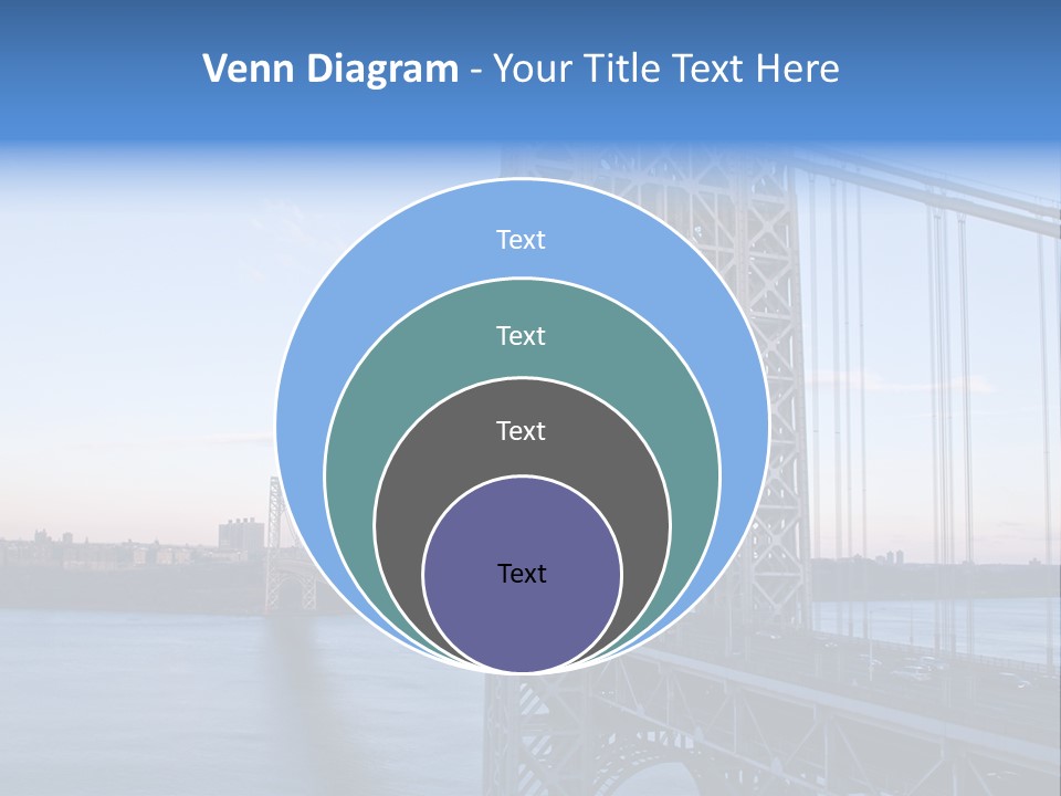 A Bridge Over Water With A City In The Background PowerPoint Template