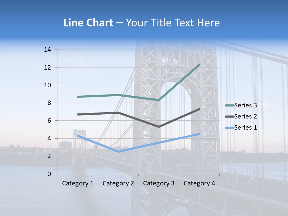 A Bridge Over Water With A City In The Background PowerPoint Template
