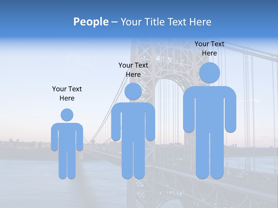 A Bridge Over Water With A City In The Background PowerPoint Template