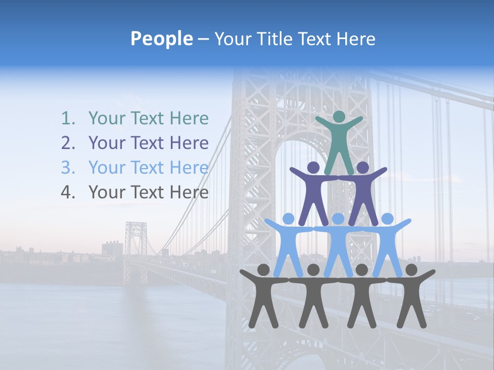 A Bridge Over Water With A City In The Background PowerPoint Template