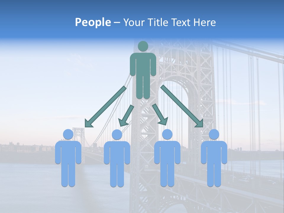 A Bridge Over Water With A City In The Background PowerPoint Template