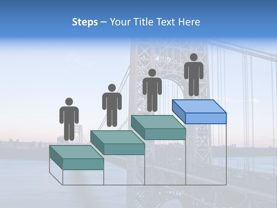 A Bridge Over Water With A City In The Background PowerPoint Template