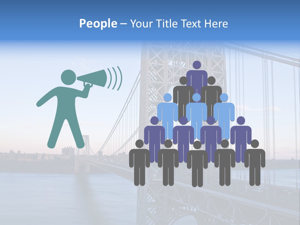 A Bridge Over Water With A City In The Background PowerPoint Template