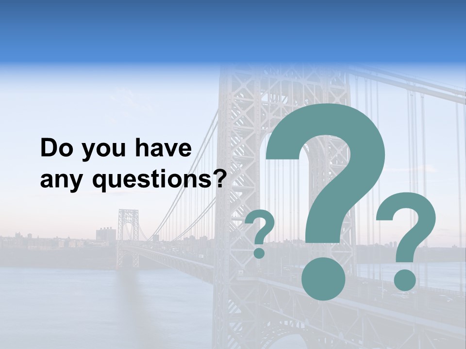 A Bridge Over Water With A City In The Background PowerPoint Template