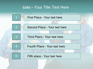 Medical Powerpoint Presentation With Doctors In Scrubs PowerPoint Template
