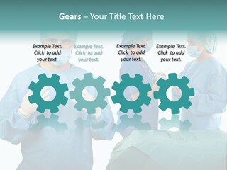 Medical Powerpoint Presentation With Doctors In Scrubs PowerPoint Template