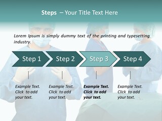 Medical Powerpoint Presentation With Doctors In Scrubs PowerPoint Template