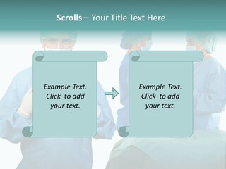 Medical Powerpoint Presentation With Doctors In Scrubs PowerPoint Template