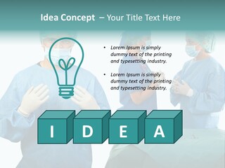 Medical Powerpoint Presentation With Doctors In Scrubs PowerPoint Template