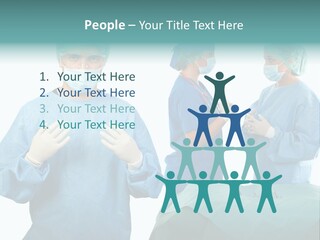 Medical Powerpoint Presentation With Doctors In Scrubs PowerPoint Template