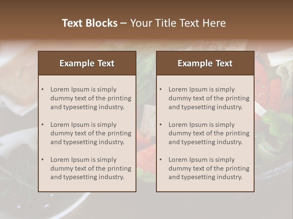 Mixed Tomato Olive PowerPoint Template