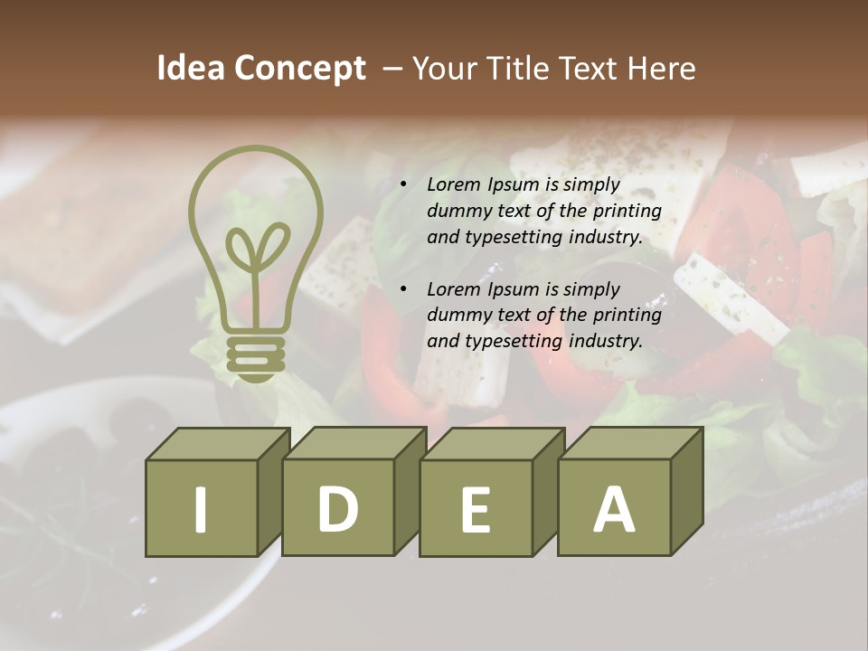 Mixed Tomato Olive PowerPoint Template