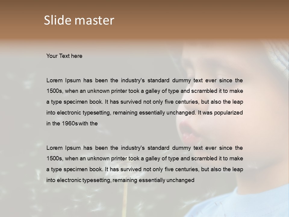 Sunlight Selective Flower PowerPoint Template