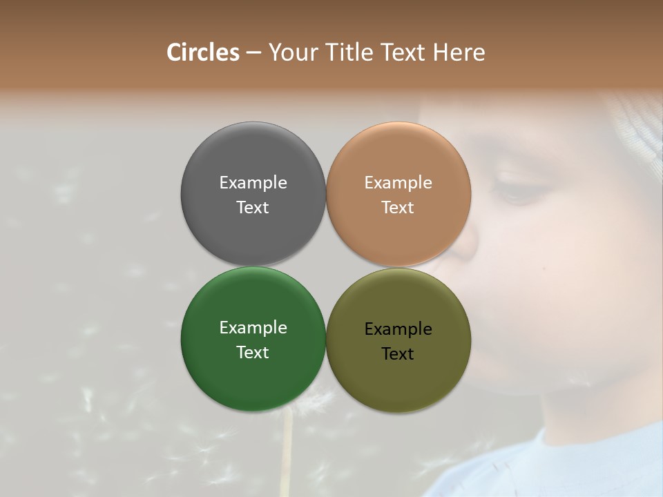 Sunlight Selective Flower PowerPoint Template