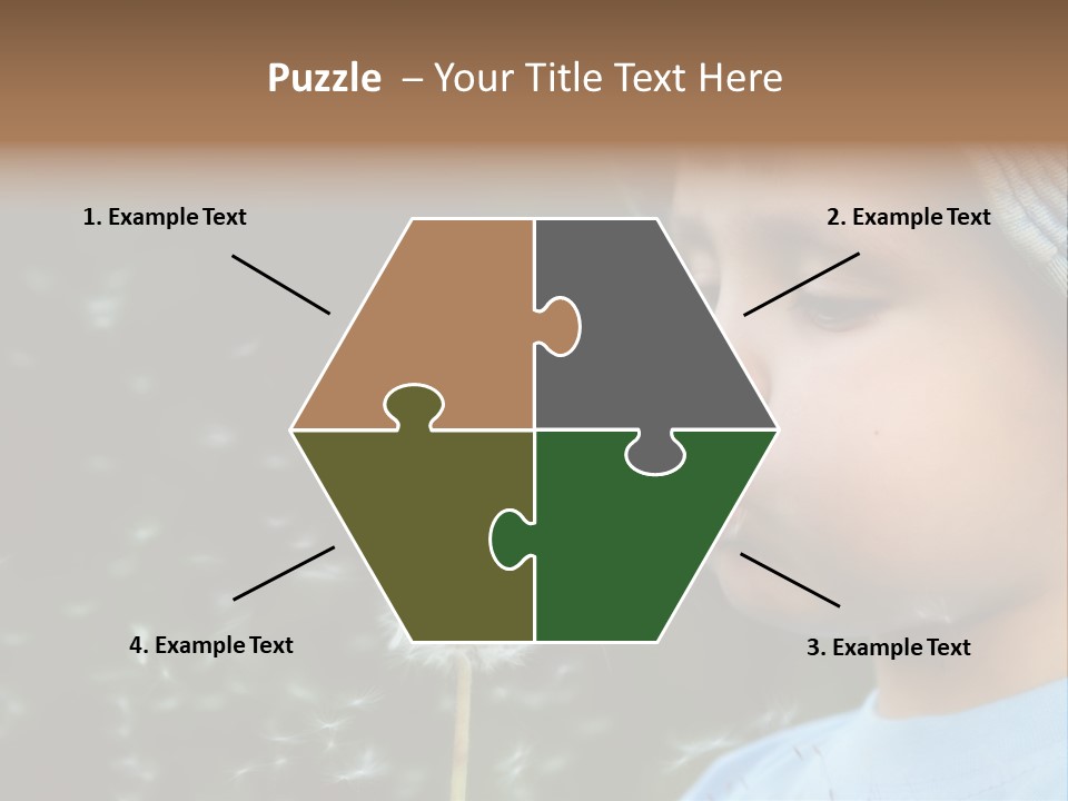 Sunlight Selective Flower PowerPoint Template