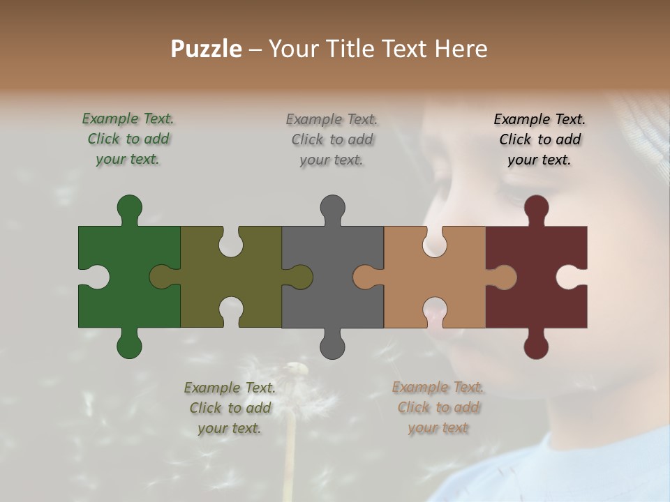 Sunlight Selective Flower PowerPoint Template