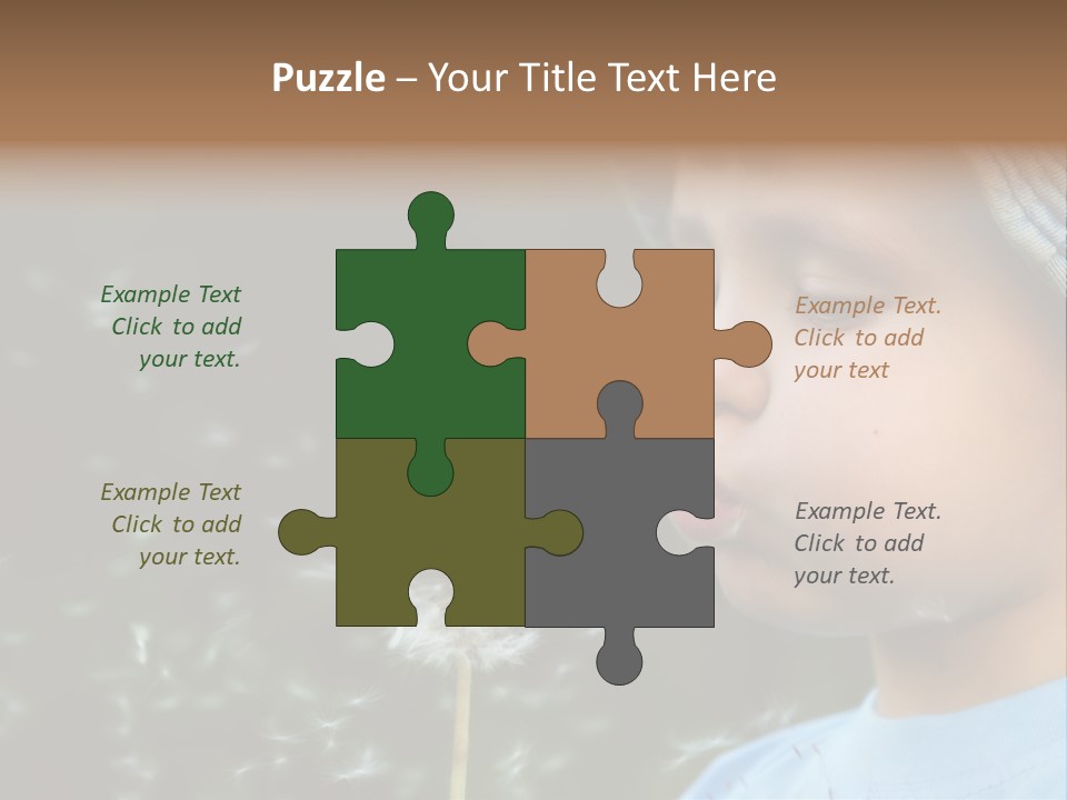 Sunlight Selective Flower PowerPoint Template