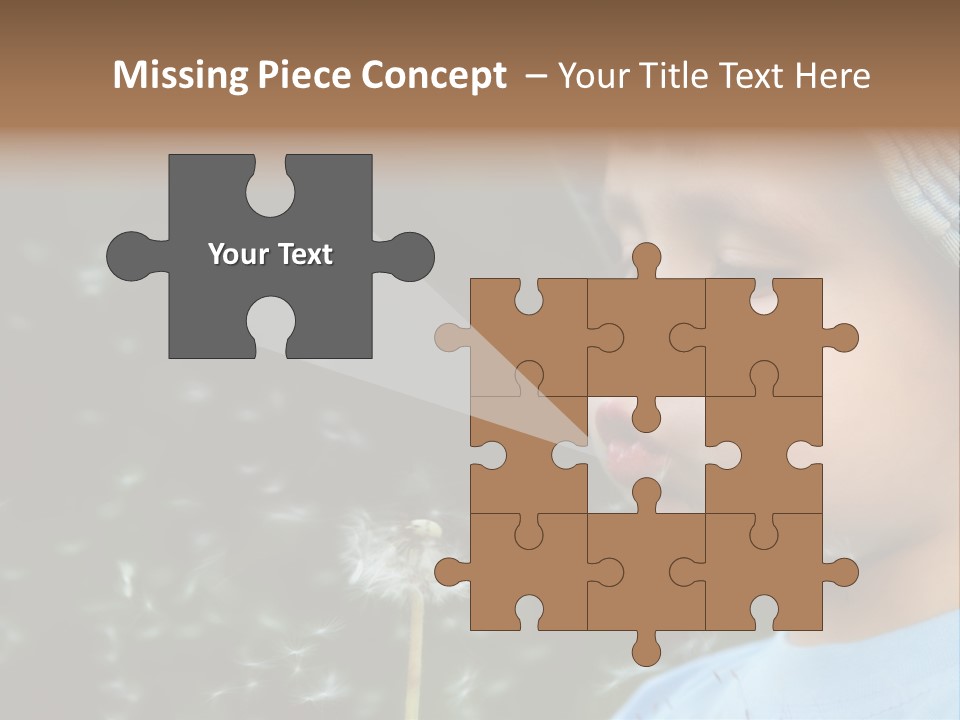 Sunlight Selective Flower PowerPoint Template