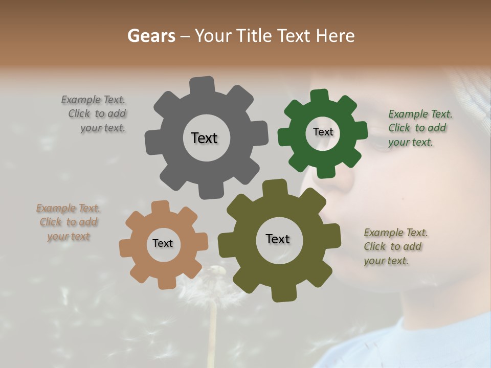 Sunlight Selective Flower PowerPoint Template