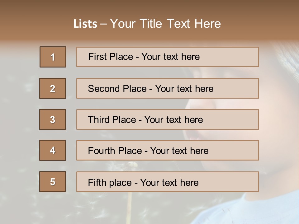 Sunlight Selective Flower PowerPoint Template