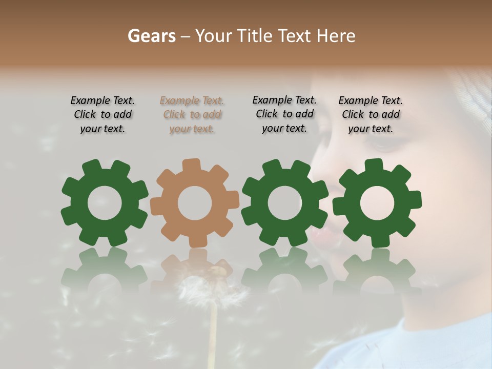 Sunlight Selective Flower PowerPoint Template