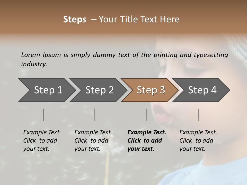 Sunlight Selective Flower PowerPoint Template