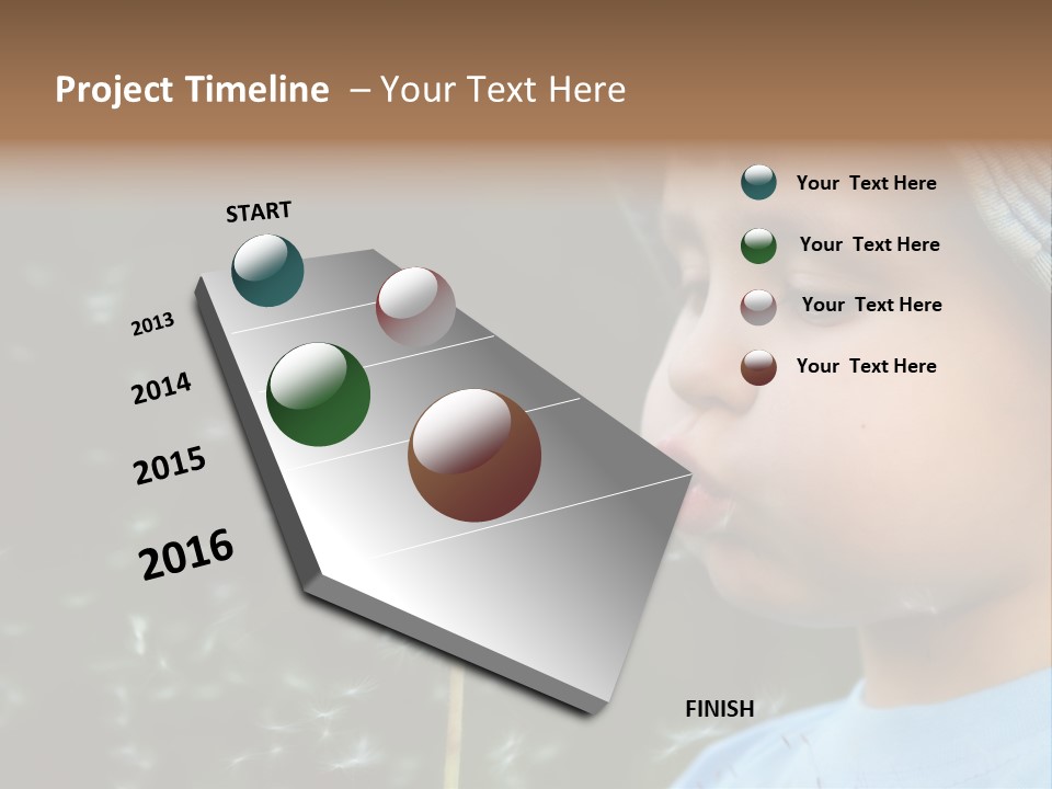 Sunlight Selective Flower PowerPoint Template