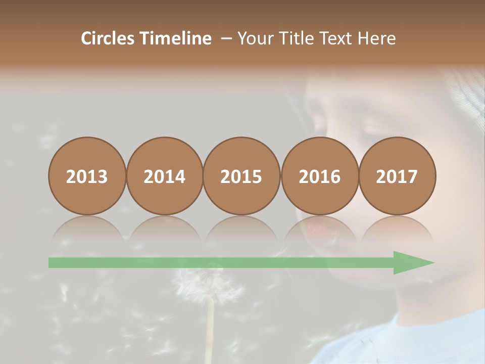 Sunlight Selective Flower PowerPoint Template