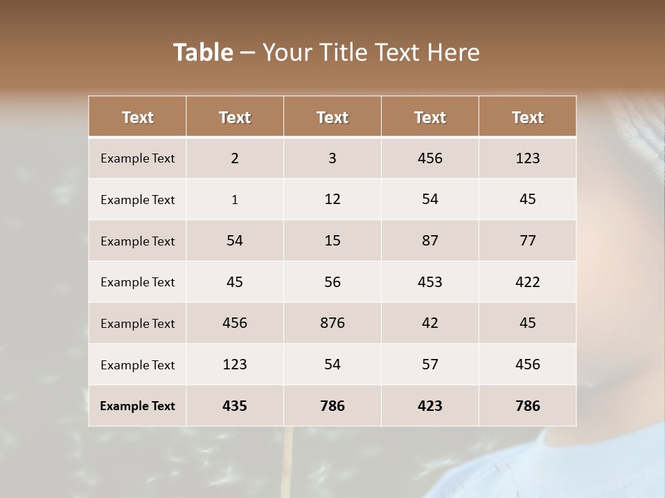 Sunlight Selective Flower PowerPoint Template