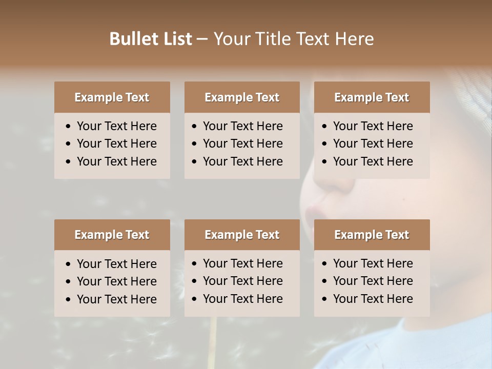 Sunlight Selective Flower PowerPoint Template