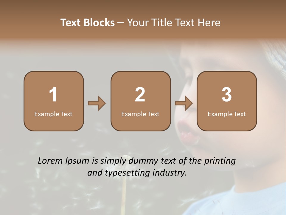 Sunlight Selective Flower PowerPoint Template