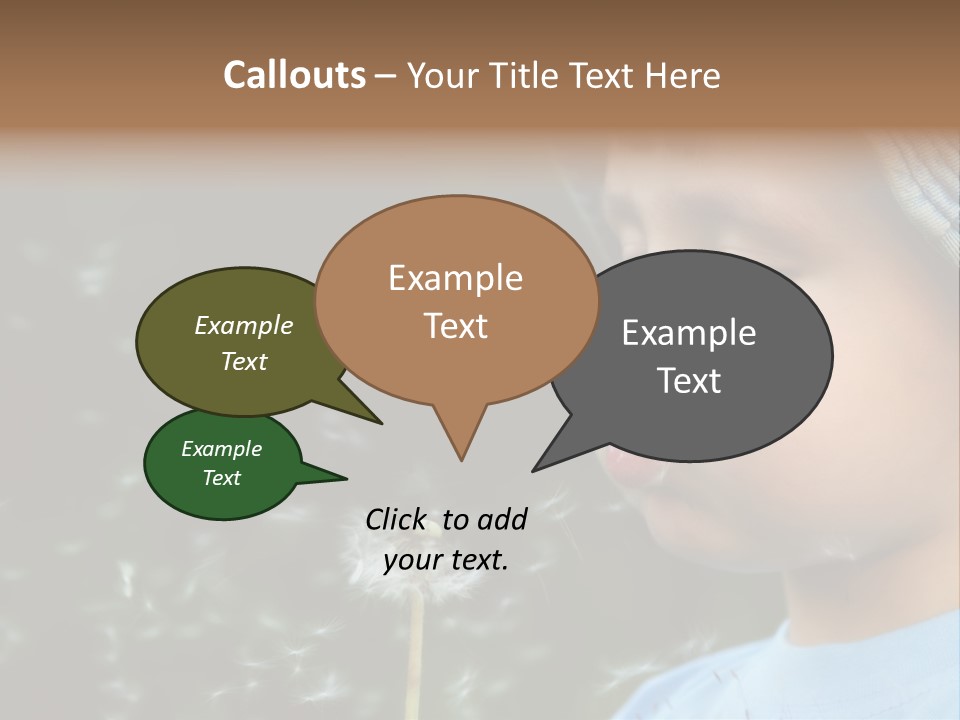 Sunlight Selective Flower PowerPoint Template