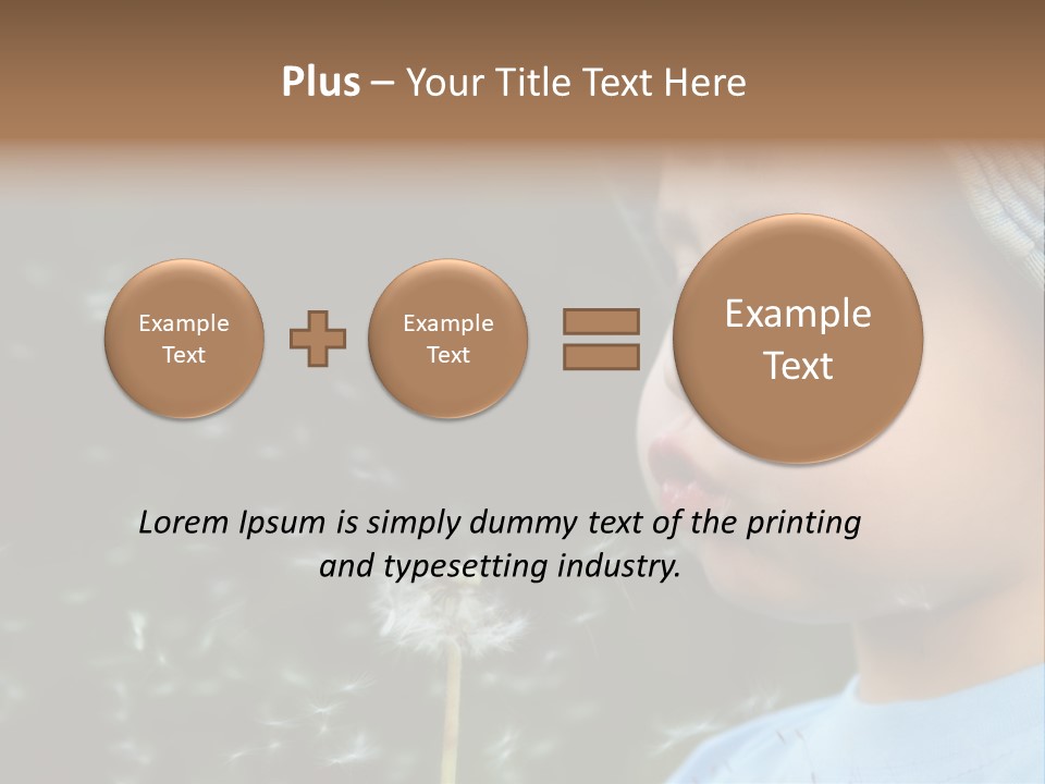 Sunlight Selective Flower PowerPoint Template