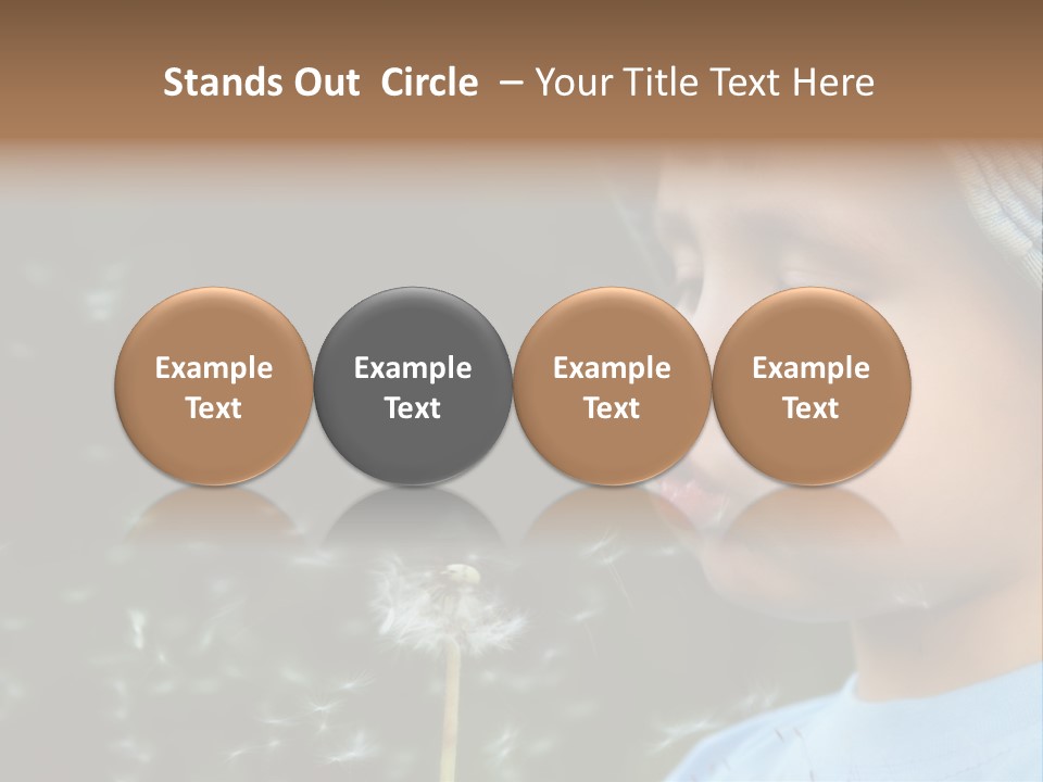 Sunlight Selective Flower PowerPoint Template