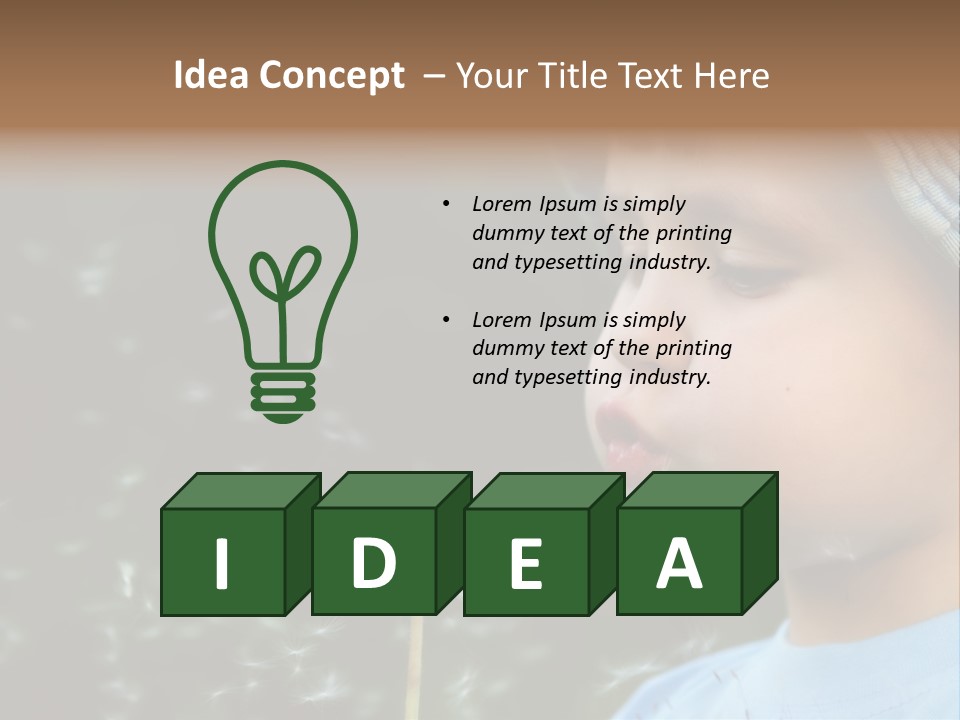 Sunlight Selective Flower PowerPoint Template