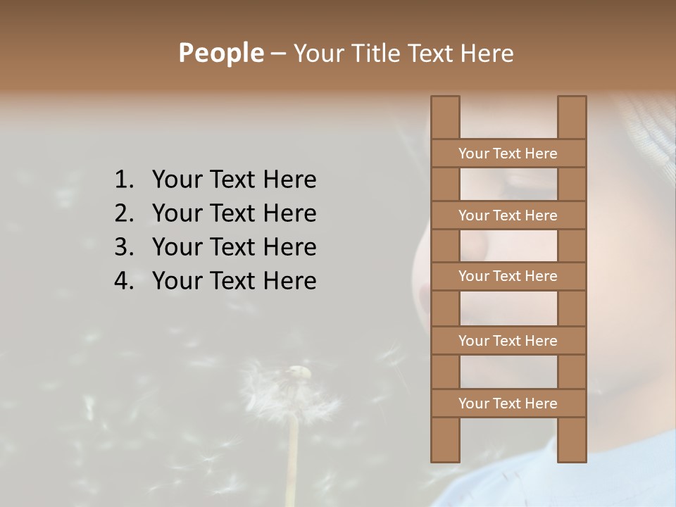 Sunlight Selective Flower PowerPoint Template