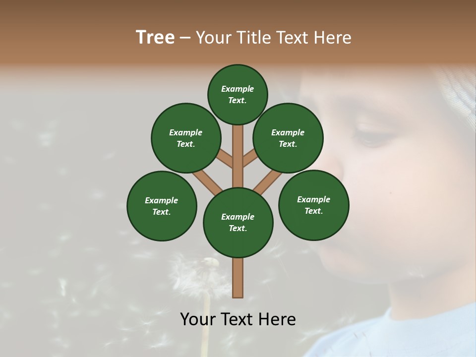 Sunlight Selective Flower PowerPoint Template