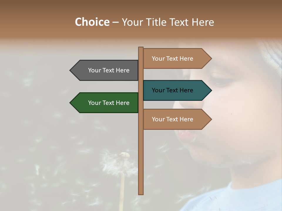 Sunlight Selective Flower PowerPoint Template