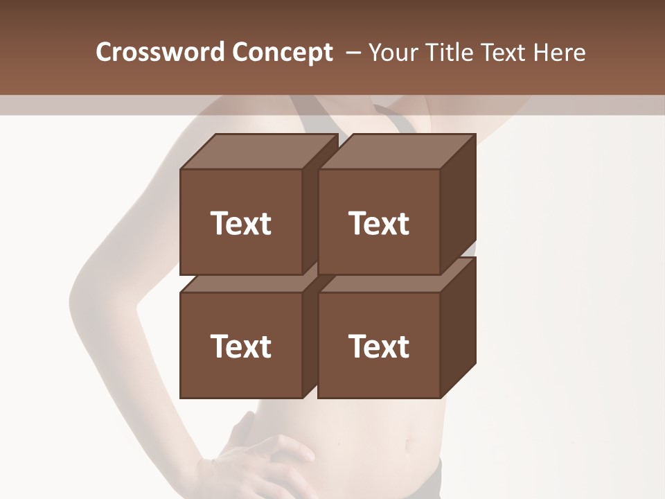 A Woman In A Black Sports Bra Top Posing For A Picture PowerPoint Template