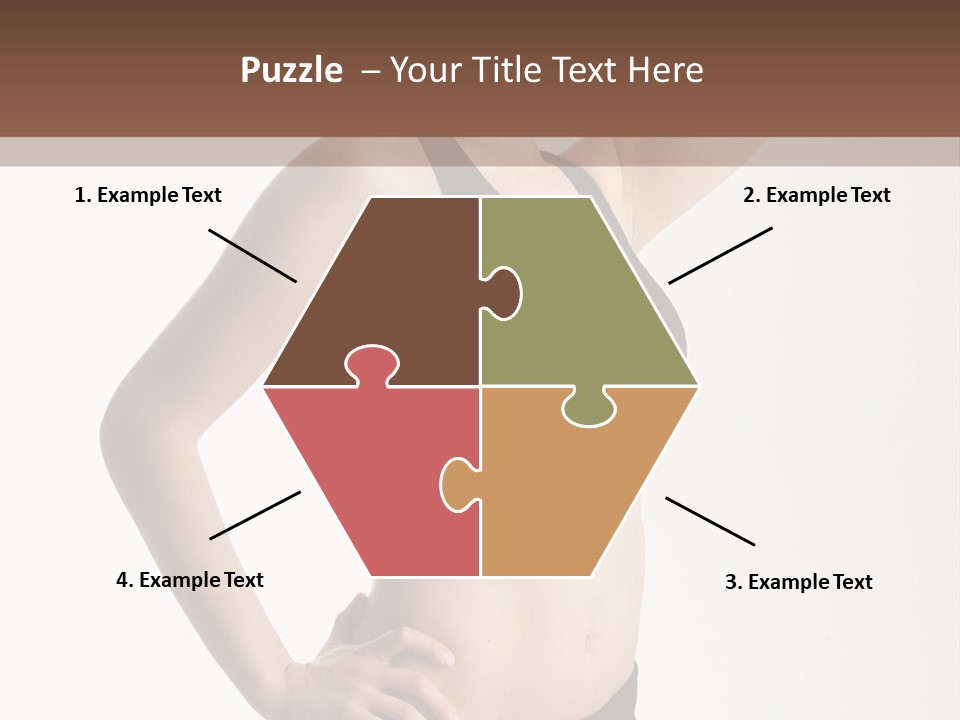 A Woman In A Black Sports Bra Top Posing For A Picture PowerPoint Template