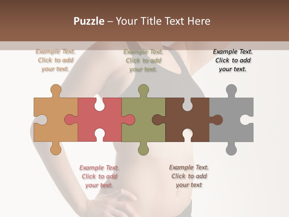 A Woman In A Black Sports Bra Top Posing For A Picture PowerPoint Template