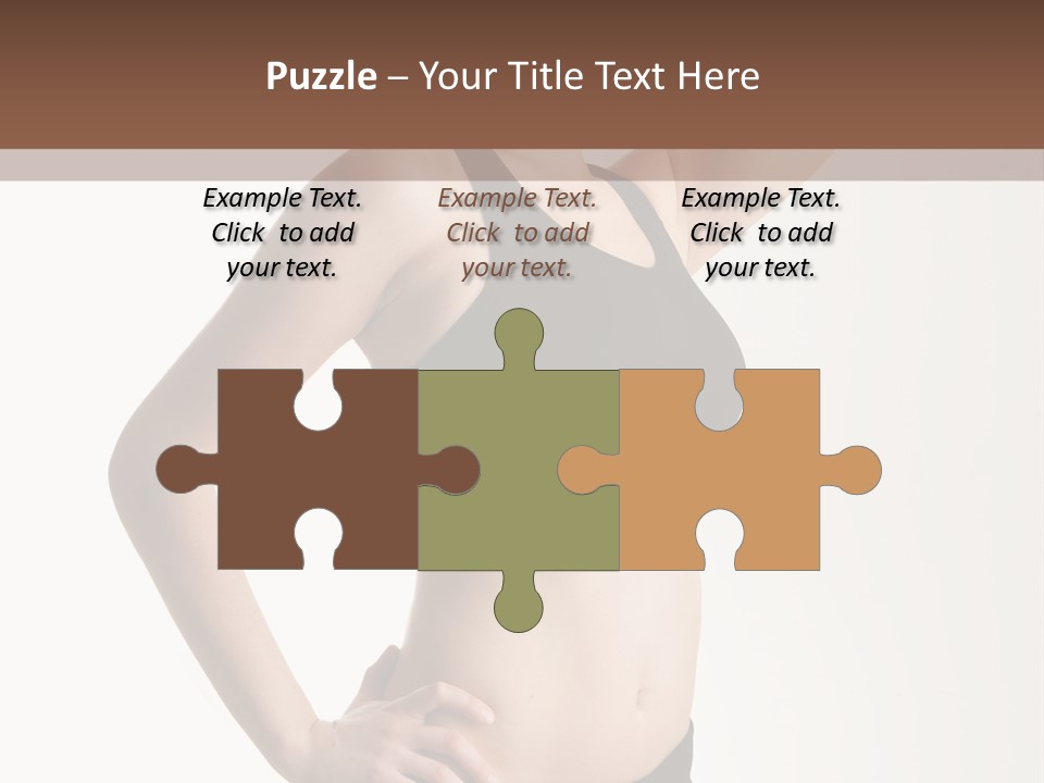 A Woman In A Black Sports Bra Top Posing For A Picture PowerPoint Template